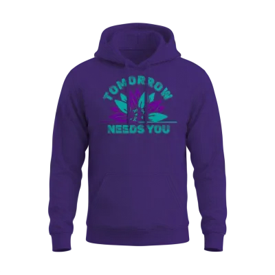Sunflower Suicide Prevention Awareness Ribbon Unisex Hoodie - Purple