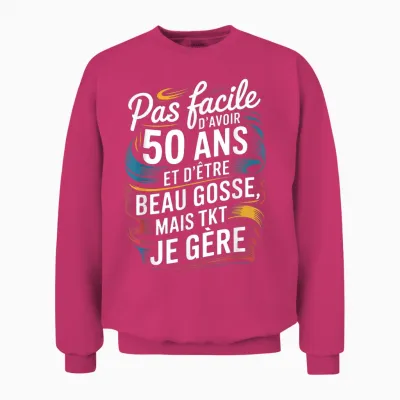 50 Years Funny 50th Birthday Gift Joke Funny T-Shirt, Black, S Unisex Sweatshirt - Heliconia