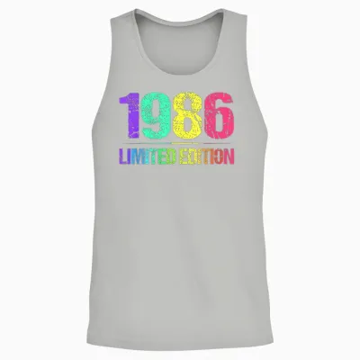 1986 - Limited Edition - Vintage Retro 86s Unisex Tank Top - Ash