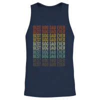 Best Dog Dad Ever Siberian Husky Dog Dog Lover Dad Unisex Tank Top - Navy – 2