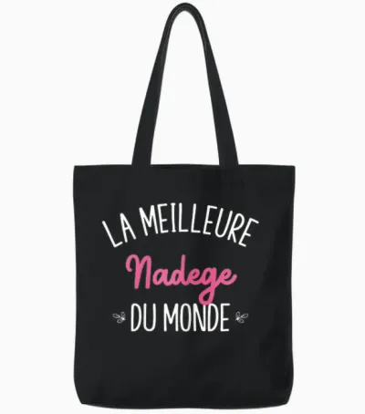 Woman Humor Personalized Gift Bff Name Nadege Tote Bags - Black