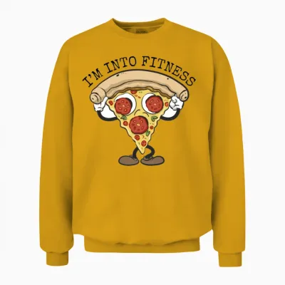 Funny Pizza Unisex Sweatshirt - Gold