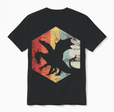 Retro Dragon Unisex T-Shirt - Black