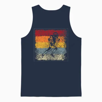 Rugby Retro Unisex Tank Top - Navy