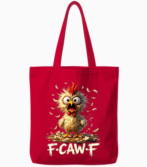 F-Caw-F Humor Für Erwachsene, Motiv: Hahn Tote Bags - Red