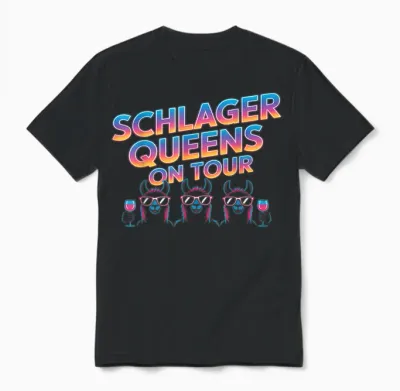 Schlager Queens on Tour Party Mädels Jga Crew Unisex T-Shirt - Black