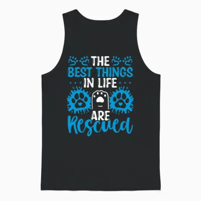 Funny Dog Rescuer Adopt Dogs Shelter Dog Rescue Unisex Tank Top - Black
