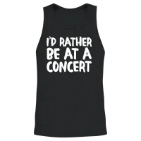 I'd Rather Be at a Concert 4 Unisex Tank Top - Black – 2
