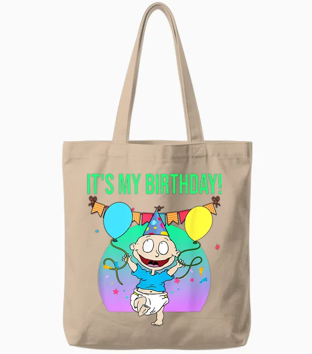 Mademark X Rugrats - It's My Birthday - Tommy Pickles Tote Bags in Natural