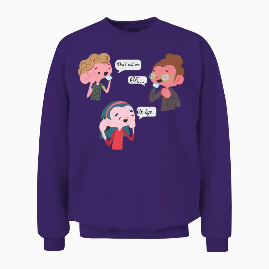Funny Unisex Sweatshirt in Purple