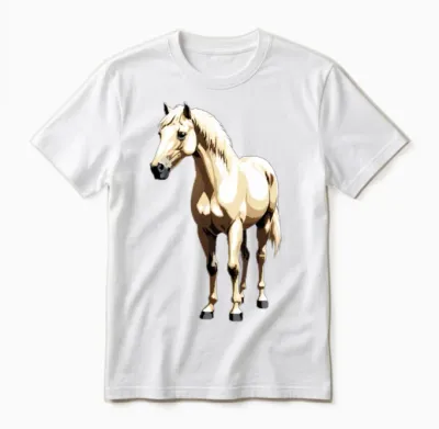A Pixel Art of a Horse Unisex T-Shirt - White