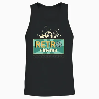 Retro Cinema Cinephile Gift Unisex Tank Top - Black