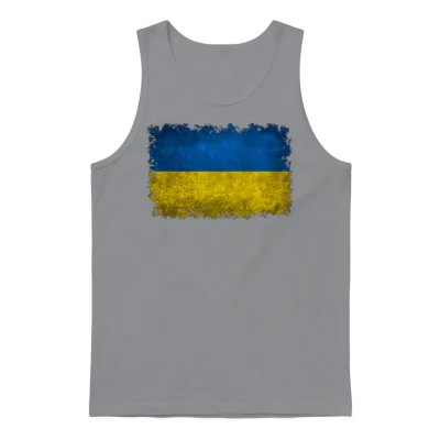 Flag of Ukraine Unisex Tank Top - Sport Grey