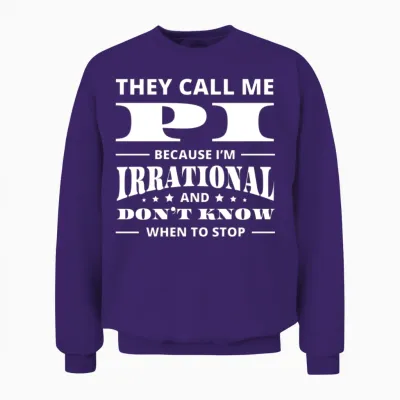 Funny Pi Day Unisex Sweatshirt - Purple
