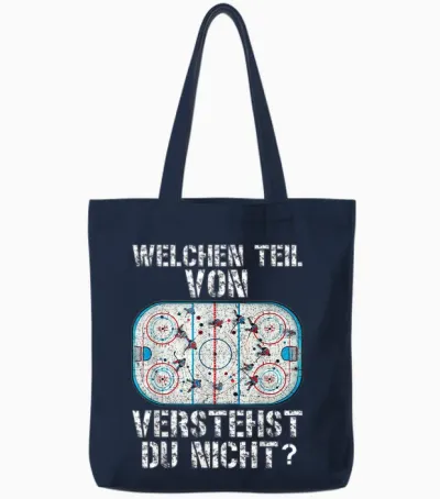 Welchen Teil Von Verstehst Du Nicht Eishockeyspieler Hockey Tote Bags - Navy