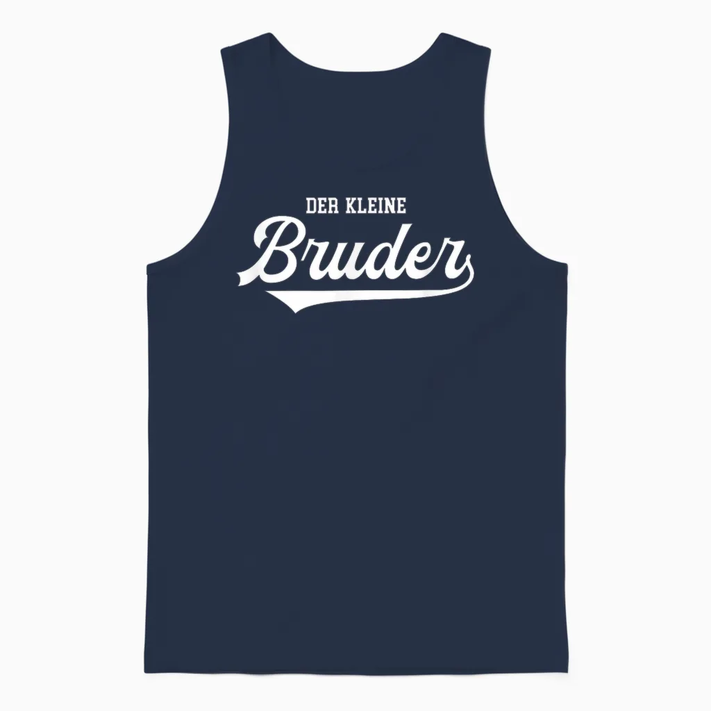 Kleiner Bruder Geburtstag Sohn Erwachsen Geschwister Brother Unisex Tank Top in Navy