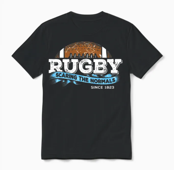 Rugby Sport Unisex T-Shirt in Black