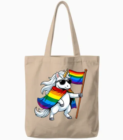 Einhorn-Lgbtq-Preismonat Tote Bags - Natural