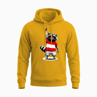 österreichische Flagge Waschbär Lustig österreich Unisex Hoodie - Gold
