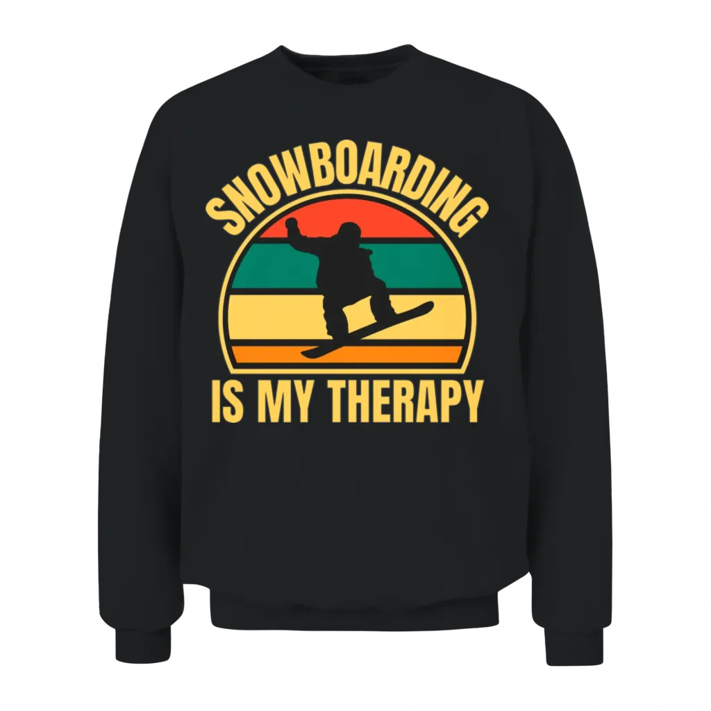 Retro Snowboard Unisex Sweatshirt - Black