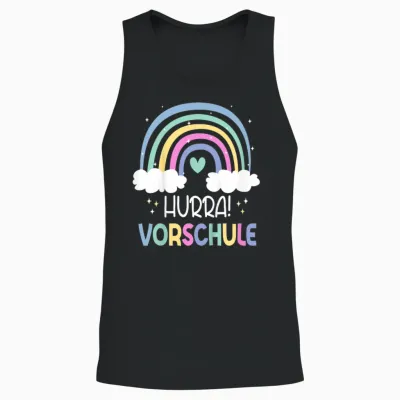 Kinder Hurra Vorschule Regenbogen 2026 Vorschulkind Unisex Tank Top - Black