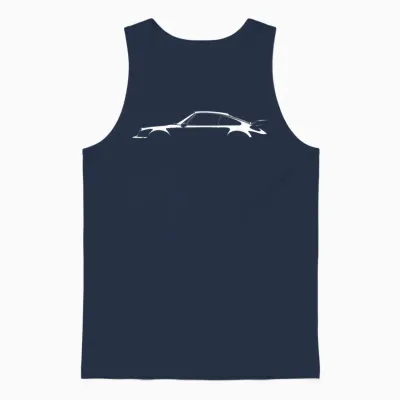Legendary Racing Sports Car Iconic Racing Car Silhouette Unisex Tank Top - Navy