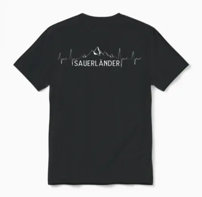 Sauerländer Herzschlag Ekg Sauerland Gebirge Heimat Unisex T-Shirt - Black