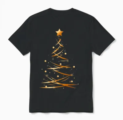 Christmas Fir Tree Unisex T-Shirt - Black