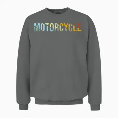 Motorcycle Retro Unisex Sweatshirt - Graphite Heather