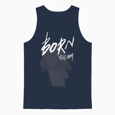 Lady Gaga Born This Way Musik Von Bravado Unisex Tank Top - Navy