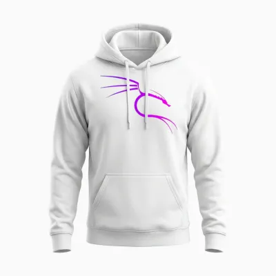 Kali Linux Hacker-Drachen-Design Unisex Hoodie - White
