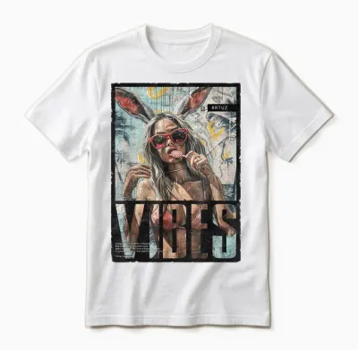 Vintage Girl Magazine Cover Sexy Model Pin-Up T-Shirt, Black Unisex T-Shirt - White