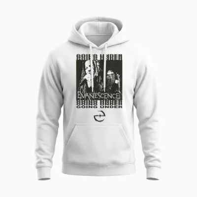 Evanescence Going Under White T-Shirt, White, S Unisex Hoodie - White