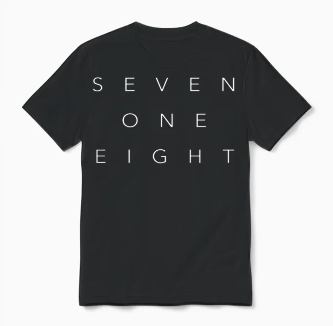 718 Area Code New York Brooklyn Staten Island Unisex T-Shirt in Black