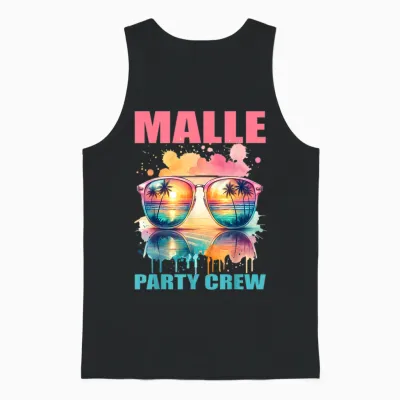 Malle Party Crew - Mallorca Urlaub Design Unisex Tank Top - Black