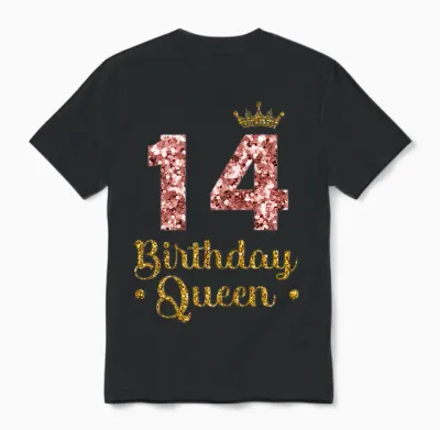 Damen 14. Königin Geburtstag 14 Jahre 14 Unisex T-Shirt - Black