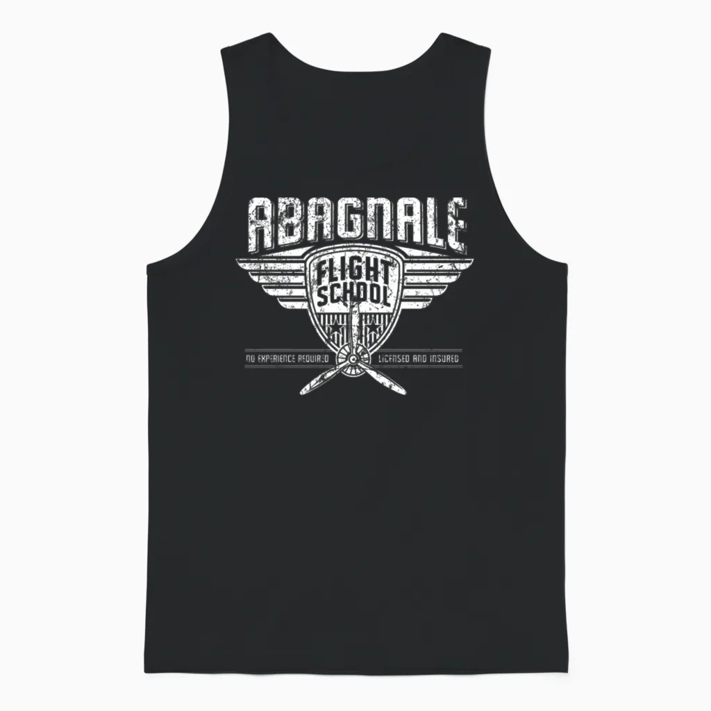Abagnale Flight School Unisex Tank Top in Black