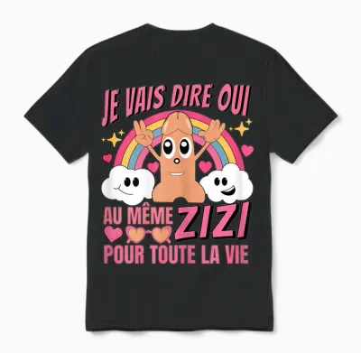 Evjf Same Zizi T-Shirt for the Whole Life Bride to Be T-Shirt, Black, S Unisex T-Shirt - Black