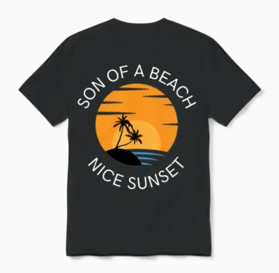 Black Yellow Blue White Simple Beach Unisex T-Shirt - Black