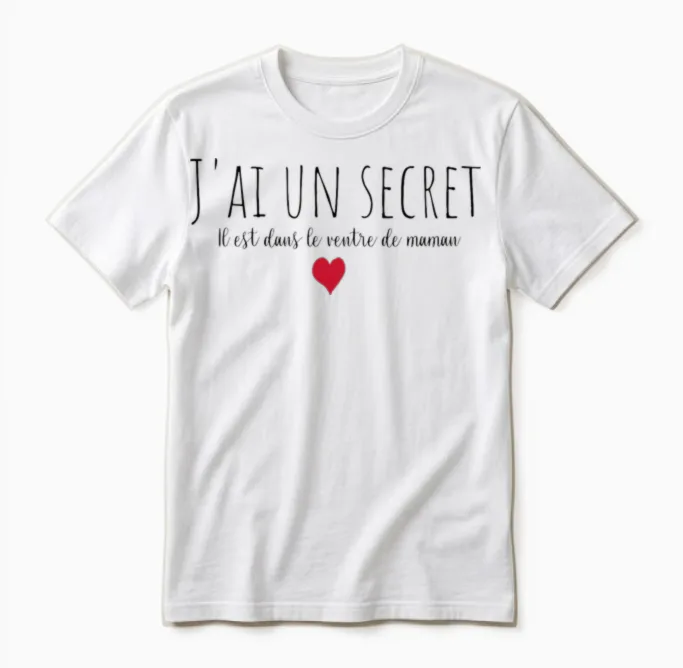 Enfant J'ai Un Secret, Future Big Brother, Future Big Sister Unisex T-Shirt in White
