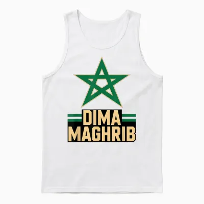 Drapeau Du Maghreb Classique Du Maroc Cheer Country Jour De Jeu Préféré Unisex Tank Top - White