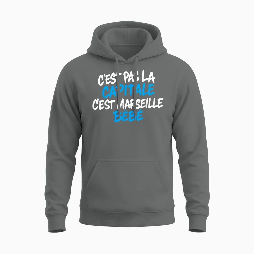 C'est Pas La Capitale C'est Marseille Bébé - Marseillais Unisex Hoodie in Graphite Heather