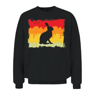 Rabbit Retro Unisex Sweatshirt - Black
