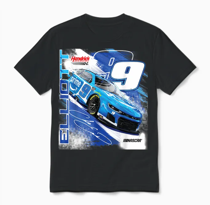 Nascar - Chase Elliott #9 Prime - Hendrick Motorsports Unisex T-Shirt in Black