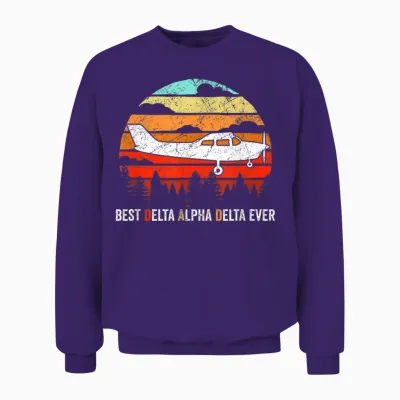 Airplane Pilot Best Dad Flying Gift Unisex Sweatshirt - Purple
