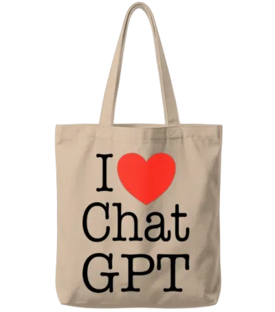 I Love Chatgpt Tote Bags - Natural