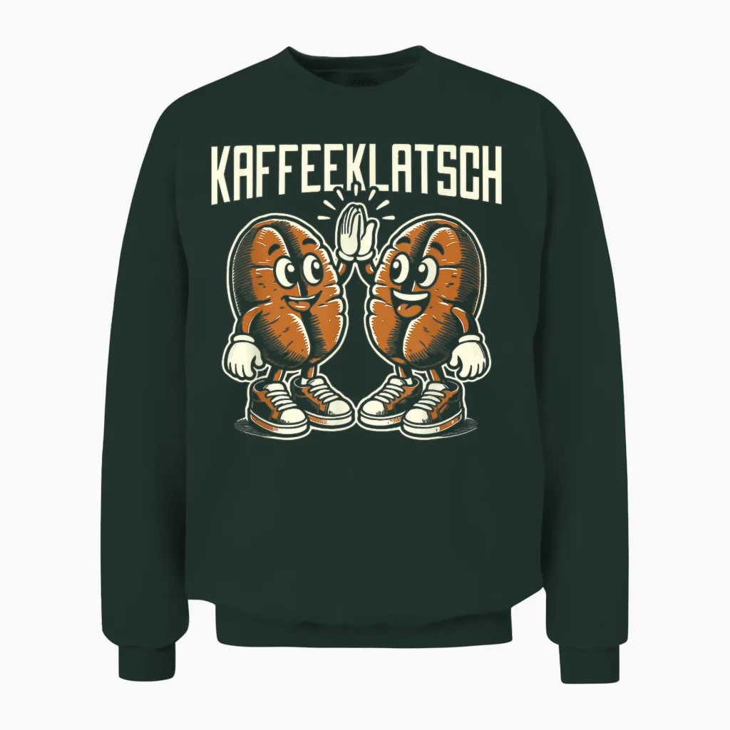 Lustiger Spruch Sarkusmus Ironie Kaffeeklatsch Unisex Sweatshirt in Forest