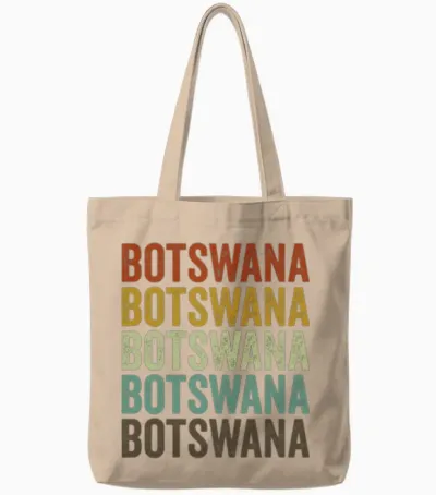 Botswana Retro Vintage Tote Bags - Natural