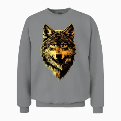 Loup Motif J'aime Les Loups Meute De Loups Loup Sauvage Manche Longue Unisex Sweatshirt - Sport Grey