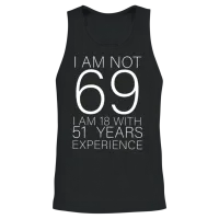 69 Funny Birthday Gift Unisex Tank Top - Black – 2